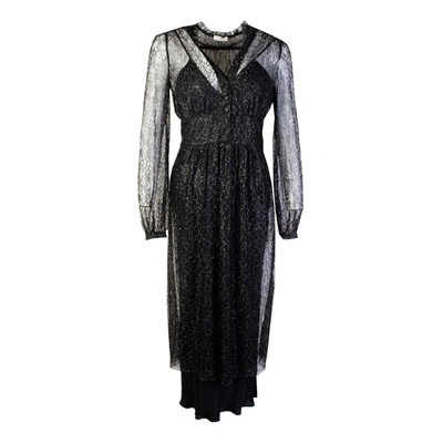 Lardini Black Long Embellished Dress With Petticoat