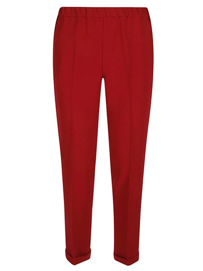 Alberto Biani Cady Flared Trousers In Red