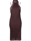 Andreädamo Knitted Midi Dress In Nude &amp; Neutrals