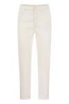 BRUNELLO CUCINELLI BRUNELLO CUCINELLI BAGGY TROUSERS IN GARMENT-DYED COMFORT DENIM WITH SHINY TAB