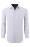 Tom Baine Regular Fit Performance Stretch Long Sleeve Button Front Shirt In White/red
