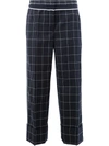 Thom Browne Checked Tailored Pants In Blue
