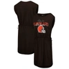 G-III 4HER BY CARL BANKS G-III 4HER BY CARL BANKS BROWN CLEVELAND BROWNS G.O.A.T. SWIMSUIT COVER-UP