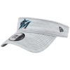 New Era Gray Miami Marlins Adjustable Visor In Gray