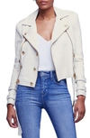 L AGENCE BILLIE BELTED LEATHER MOTO JACKET