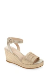 Pelle Moda Wilder Espadrille Wedge Sandal In Gold