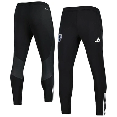 Adidas Originals Adidas Black Sporting Kansas City 2023 On-field Team Crest Aeroready Training Trousers