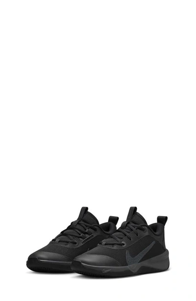 Nike Babies' Omni Multi-court Big Kids' Indoor Court Shoes In Black/anthracite