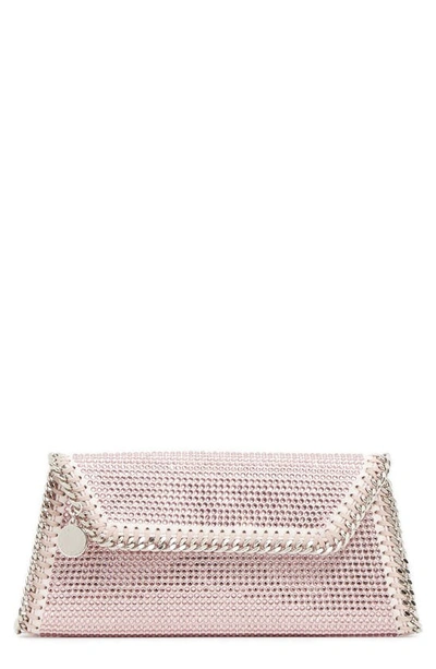 Stella Mccartney Embellished Chain Trim Clutch In Rose
