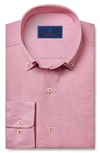 DAVID DONAHUE REGULAR FIT OXFORD KNIT DRESS SHIRT