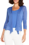 Nic + Zoe 4-way Convertible Linen Blend Cardigan In Gulf