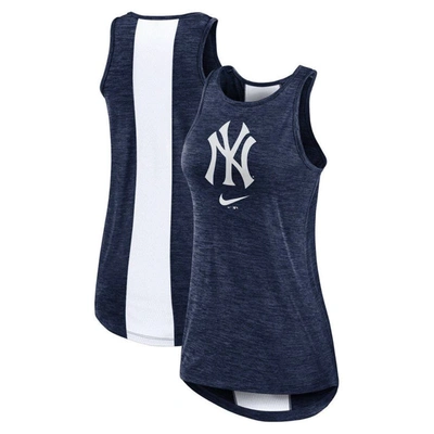 Nike Navy New York Yankees Right Mix High Neck Tank Top