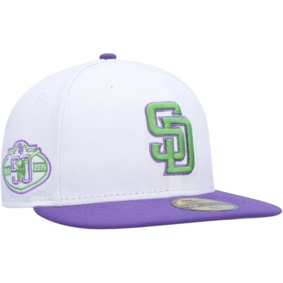 New Era White San Diego Padres 50th Anniversary Side Patch 59fifty Fitted Hat
