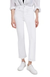 7 For All Mankind Slim Illusion High Rise Ankle Flare Jeans In Luxe White In Slim Illusion Luxe White