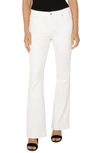 Liverpool Los Angeles Hannah Front Seam Flare Jeans In Bone White