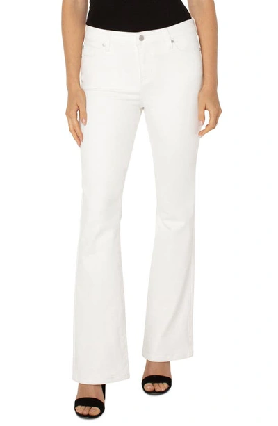 Liverpool Los Angeles Hannah Front Seam Flare Jeans In Bone White