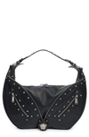 Versace Small La Medusa Archive Hobo Bag In Black-palladium