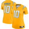 NIKE NIKE JUSTIN HERBERT GOLD LOS ANGELES CHARGERS INVERTED LEGEND JERSEY