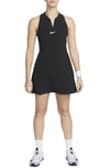 Nike Swoosh Logo-print Mini Dress In Black