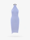 Courrèges Form-fitting Halter Neck Midi Dress In Blue