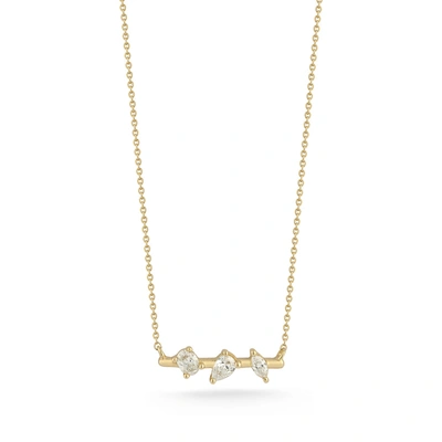 Dana Rebecca Designs Alexa Jordyn Multi-shape Diamond Bar Necklace In Yellow Gold