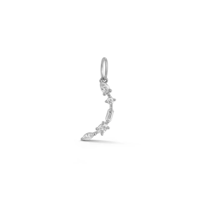 Dana Rebecca Designs Alexa Jordyn Multi-shape Diamond Crescent Charm In White Gold