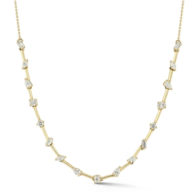 Dana Rebecca Designs Alexa Jordyn Multi-shape Diamond Tennis Necklace In Yellow Gold