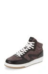 Rag & Bone Black Retro Court Mid Sneakers In Soft Black