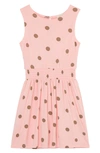 PEEK AREN'T YOU CURIOUS KIDS' POLKA DOT SLEEVELESS SMOCK WAIST DRESS