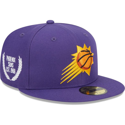 New Era Purple Phoenix Suns Camo Undervisor Laurels 59fifty Fitted Hat