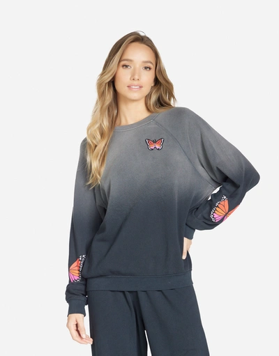 Lauren Moshi Anela Butterfly Wings In Jet Black Ombre