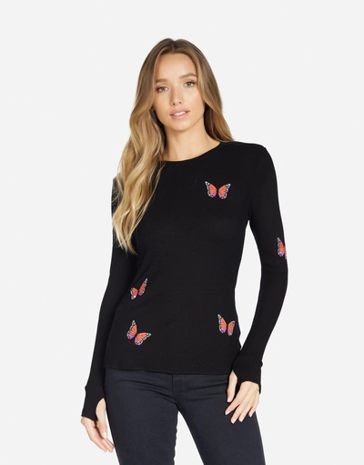 Lauren Moshi Mckinley Butterfly Wings In Black