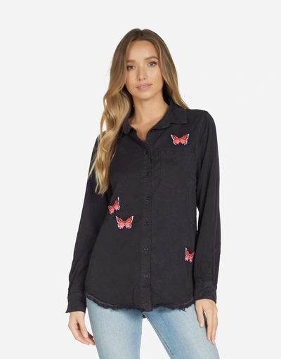 Lauren Moshi Sloane Butterfly Wings In Black