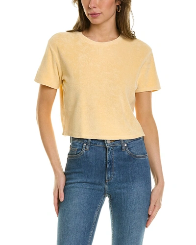 Dannijo Cropped Terry T-shirt In Yellow
