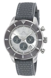 Porsamo Bleu Poramo Bleu Men's Brandon Silicone Strap Watch 1013cbrr In Grey