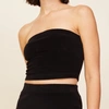 Monrow Terry Cloth Tube Top In Black