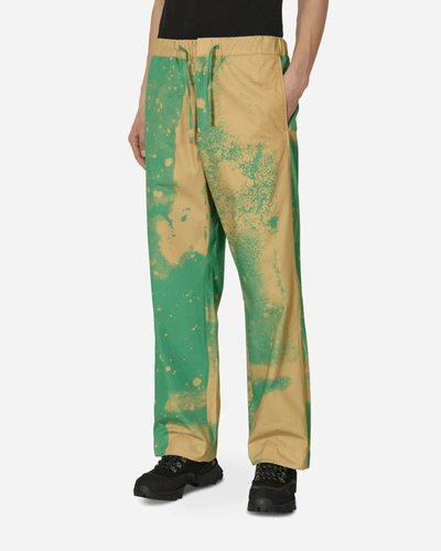Oamc Spray-paint Effect Cotton Track Trousers In Green