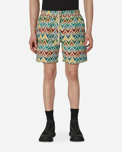 Pleasures Basket Woven Jacquard Shorts In Multicolor