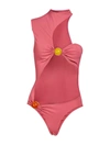 Jacquemus Pink Le Raphia 'le Body Perola' Bodysuit In Pink & Purple