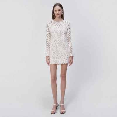 Jonathan Simkhai Mccall Cage Crochet Mini Dress In White