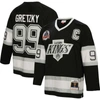 MITCHELL & NESS MITCHELL & NESS WAYNE GRETZKY BLACK LOS ANGELES KINGS CAPTAIN PATCH 1992/93 BLUE LINE PLAYER JERSEY