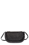 Jw Anderson Bumper-12 Crystal-embellished Crossbody Bag In Black