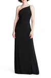 HALSTON GISELLE CRYSTAL STRETCH JERSEY GOWN
