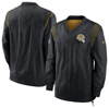 NIKE NIKE BLACK NEW ORLEANS SAINTS SIDELINE TEAM ID REVERSIBLE PULLOVER WINDSHIRT