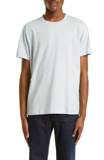 Sunspel Riviera Cotton T-shirt In Pastel Blue Melange