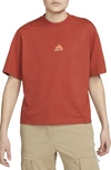 Nike Embroidered Logo Relaxed Fit T-shirt In Cinnabar