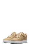 Nike Air Force 1 Premium Dr9503-201 Women Vachetta Tan/white Leather Shoes Jn142 In Beige