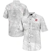 COLOSSEUM COLOSSEUM  WHITE INDIANA HOOSIERS REALTREE ASPECT CHARTER FULL-BUTTON FISHING SHIRT