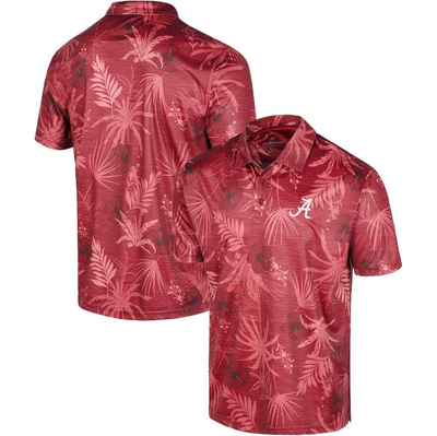 Colosseum Men's  Crimson Alabama Crimson Tide Big And Tall Palms Polo Shirt