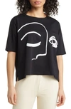 Masai Copenhagen Doreann Cotton Abstract Graphic Tee In Black